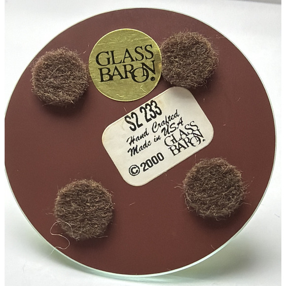 Vintage Glass Baron Green Frog On Mirror Smiling - Picture 8 of 12